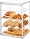Corzeergi Bakery Display Case with 4 Layers, Bread Box for Kitchen Countertop, Clear