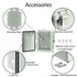 LeMotech Electrical Box, IP67 Waterproof Hinged Cover Junction Box, ABS Plastic with Mounting Plate