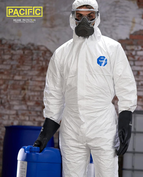 PACIFIC PPE Heavy Duty Chemical Resistant Gloves, Industrial Rubber Gloves, Large, 12.6", Resist Acid, Alkali, and Oil