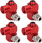 4PCS NPT 360 Degree Swivel Air Hose Connector, 1/4in Industrial Air Fittings Pneumatic Tool Adapter