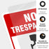 Video Surveillance No Trespassing Sign - CCTV Security Camera (2 Pack) 10x7 Inches, Weather Resistant Vinyl Decal