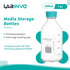 Glass Round Media Bottles, Vol.1000ml Borosilicate Glass Reagent Storage Bottle with GL45 Screw Cap, IN-RB1000A by LABINVO
