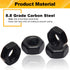Mriuuod 100pcs M5-0.8 M5 0.8mm 8mm 4mm Hex Nuts, Carbon Steel, Black Oxide, x Tiny Nuts, Hex Drive, Metric, Right Hand