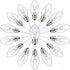 Hrsovii C7 Clear Incandescent Light Bulb, 8W E12 Candelabra Base Bulb, Suitable for