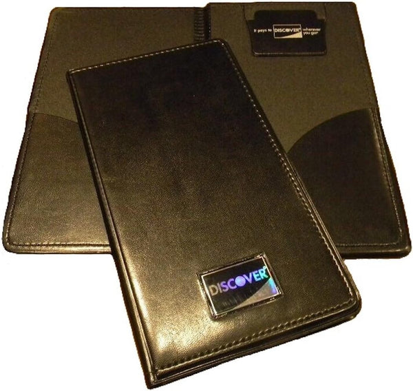 Waiter book New Restaurant Waitstaff Waiter Waitress Double Panel Checkbook Presenter Leather Black Good