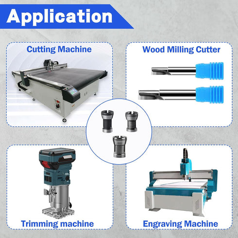 3 Pcs Die Grinder Collet, 6mm 6.35mm 8mm Router Collet Chuck Adapter for Woodworking Engraving Trimming