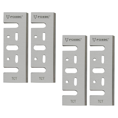 FOXBC 3-1/4 Inch Tungsten-Carbide Planer Blades Replacement - Compatible with Makita, DeWalt, Bosch, Ryobi, 2 Sets
