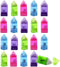 Alpurple 20 PCS Manual Pencil Sharpener with Eraser-2 in 1 Single Hole Triangular