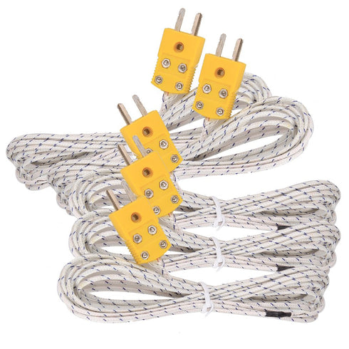 szzijia 5pcs 3M K Type Mini-Connector Thermocouple Temperature Probe, Measure Range -50~700°C