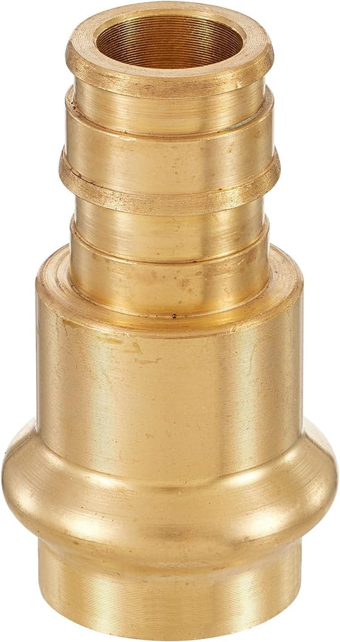 (Pack of 10) EFIELD 1/2 inch Press X 1/2 inch PEX-A Expansion Coupling Brass Adapters for Pipe Connection