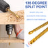 Titanium Coated HSS Twist Drill Bits - 6pcs, 3-8mm Serrated Grooving Cutting Tool for Wood, Metal, Plastic