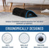 Everlasting Comfort Ergonomic Memory Foam Foot Rest, Teardrop Shaped Under Desk, 17 x 5 x 10 Inch (Black)