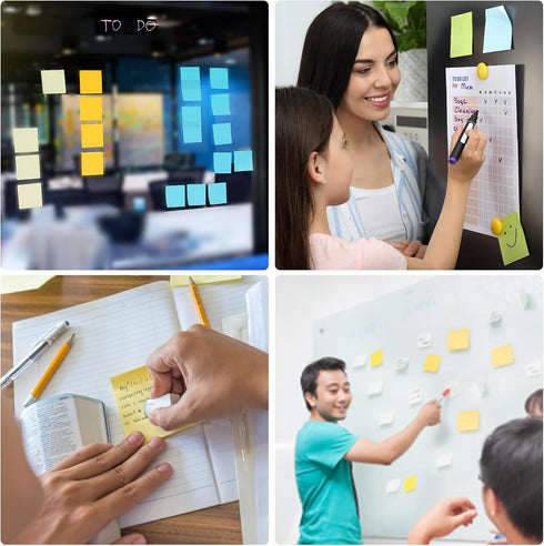 PATIKIL House Shape Sticky Notes, 2.7 x 2.7 Inch, 6 Pads Cute Self-Stick Memo Pads, 100 Sheets/Pad in 4 Colors.