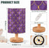 ALAZA Bedside Table Lamp for Bedroom Purple Mermaid Scales Nightstand LED Light Lamps with USB Port Linen Fabric Shade