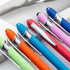 PASISIBICK 12 Pieces Rainbow Rubberized Ballpoint Pen with Stylus Tip, Premium Metal Pen (Pack of 12)