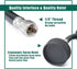 YUXIVCNE 2 1/4" Commercial Pcs Shampoo Bowl Sprayer Head Thread with Black Rubber Hose to Faucet for Salon Barber Shop