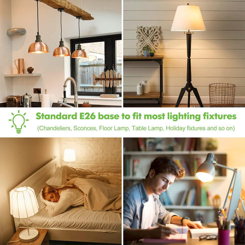 Bulbs, 100 A19 Bulbs, 13W 3000K 1500 Non-Dimmable E26 Bulbs 10-Pack LED Light Watt Equivalent LED Soft White Lumens