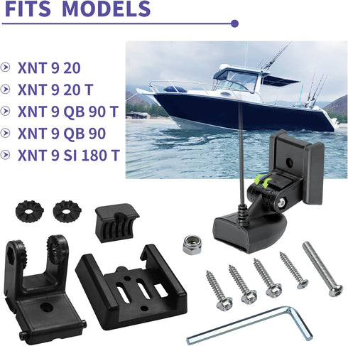 7400931 XNT Transducer Bracket, Mounting Plate for MHX XNT Model Transducers, Transom Mounting Hardware Kit