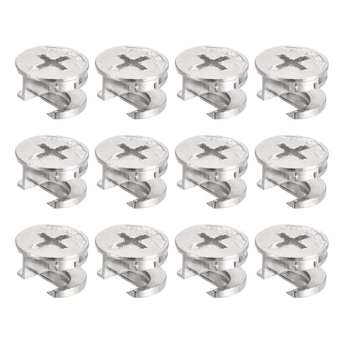 uxcell Cam Lock Nut for Furniture, 12pcs 14.6x9.5mm Joint Connector Locking Nuts for Furniture Fittings