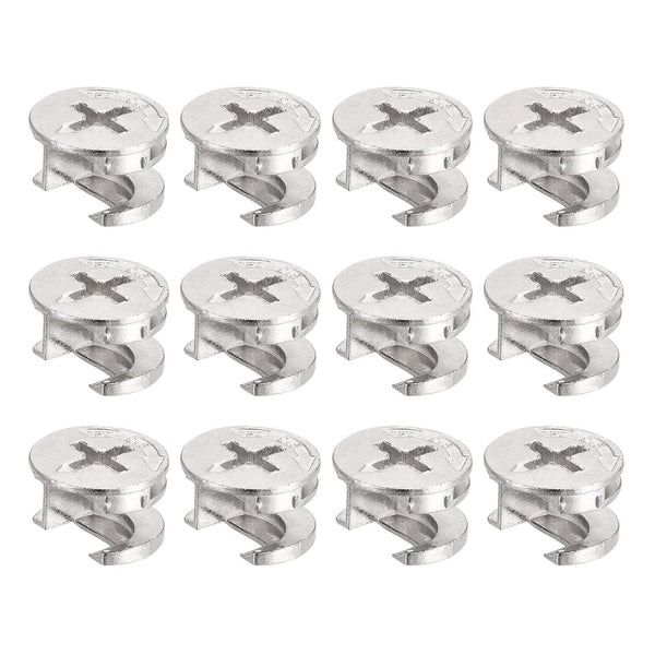 uxcell Cam Lock Nut for Furniture, 12pcs 14.6x9.5mm Joint Connector Locking Nuts for Furniture Fittings