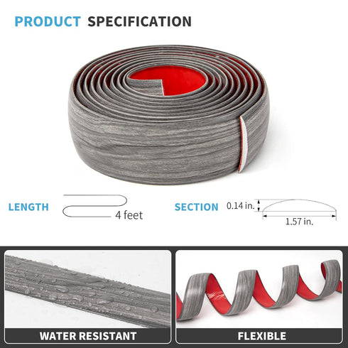 Art3d Self Adhesive Vinyl Floor Transition Strip, Laminate Floor Flat Divider Strip for Joining Floor Gaps