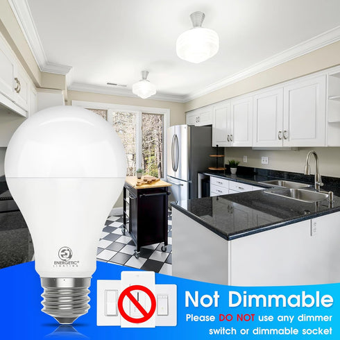 E ENERGETIC LIGHTING 4 Pack 150 Watt LED Light Bulb, Super Bright A21, 5000K Daylight, 2300LM