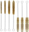 7pcs Brass Wire Tube Brushes, 11 Inch Long Wire Brushes for Cleaning Tubes, Bottles, Keyboards