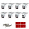 Mini Caster Wheels, 0.5 Inch Low Profile Nylon Tiny Swivel Casters, 8 Pack for Small Appliances