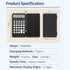 Portable Calculator with Notepad, 12 Digits Large Display, Rechargeable Solar Power for Office, School (Black)