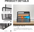 Operitacx Metal Letter Magazine Tray, Black Desk Holder with Folder Slots for Paper Document Organization