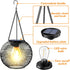 2 Pack, Solar Lantern Outdoor, Upgraded Hanging Lights Outdoor Garden Metal Lanterns Decorative Lighting Powered