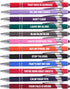 Funny Pens, 12 Pcs Sarcastic Ballpoint Pens, Fine Point Smooth Writing Pens with Screens Touch Stylus Tips, Black Ink