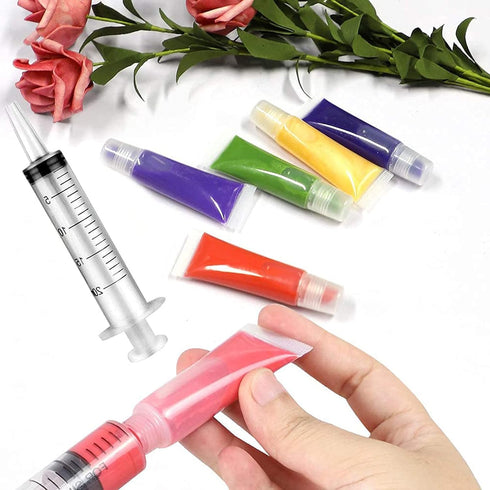 15 Pack 20ml Plastic Feeding Syringe with Cap, Individually Sealed, Measuring Liquid Syringe for Industrial Labs