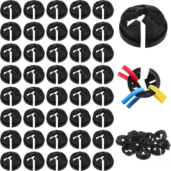 150 Pieces 3/8-1/2 Inch Non-Metallic Button Push-in Cable Connector, Plastic Electrical Conduit Fittings for Junction