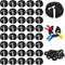 150 Pieces 3/8-1/2 Inch Non-Metallic Button Push-in Cable Connector, Plastic Electrical Conduit Fittings for Junction