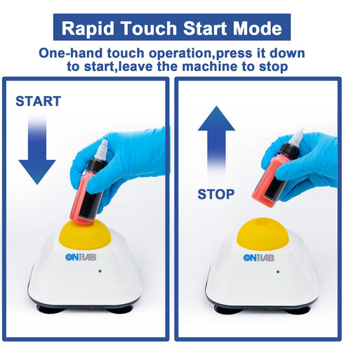 ONiLAB Mini Vortex Mixer with Touch Function, Lab Vortexer for Nail Polish, Eyelash Adhesives, 120pcs Mixing Balls,