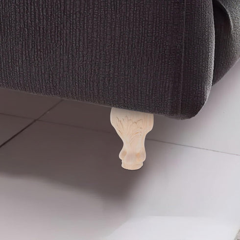4pcs Set, 12x6cm, MAGICLULU Solid Wood Furniture Legs Carved Decorative Replacement Legs for Tv Stand, Dresser, Sofa