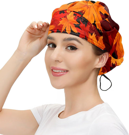 Unisex Bouffant Scrub Cap with Elastic Tie Back - Comfortable Hair Cover for Professionals