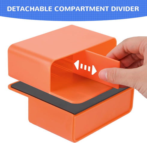 Magnetic Dry Erase Marker Holder, Magnetic Pen Holder for Fridge, Whiteboard Marker Holder, School Office Home, Orange