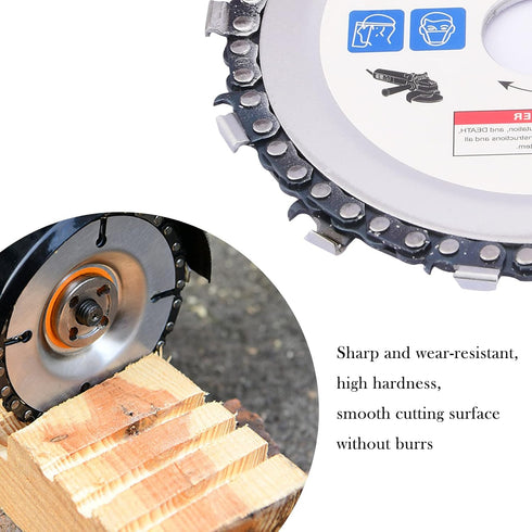4 1/2 Inch Wood Carving Disc Cut Chain Grinder Disc, Chainsaw Grinding Wheel Chain Blade, 7/8" Arbor