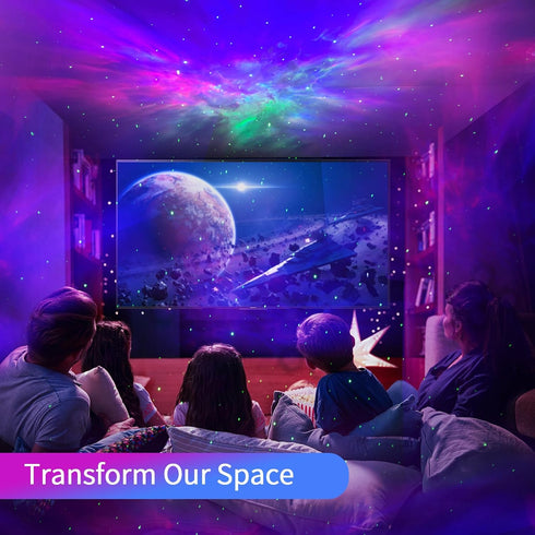 Cayclay Astronaut Galaxy Projector, Star Projector with Timer and Remote, Night Light with Moon Lamp, LED Nebula Lamp