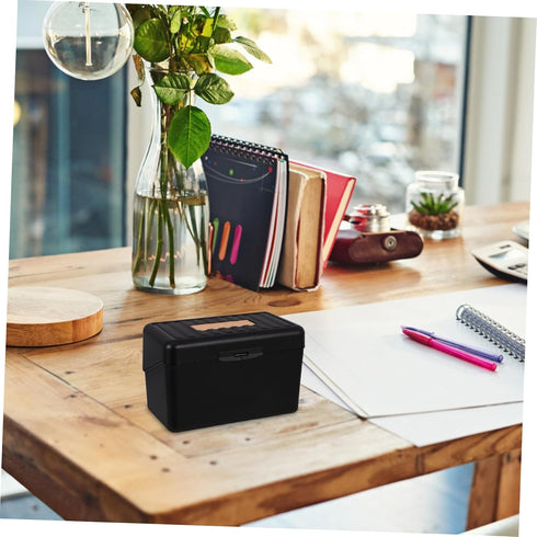 5pcs VILLCASE Portable Index Card Holder and Organizer Box for Business Cards Flashcards and Office Supplies Compact