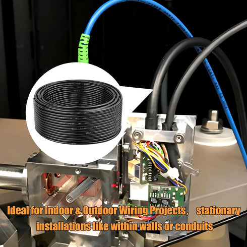 75FT, 14AWG 600V XRDS -RF THHN Wire Stranded Copper THHN Electrical Wire, Black Nylon-Coated Thermoplastic Insulated