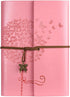 OMEYA Leather Journal Notebook, Refillable Writing Journal, Diary Planner for Women, Pink, A5