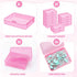 Dunzoom 25 4.53 3.35 1.1 Inches Pcs Plastic Crayon Boxes with Lids, x x Stackable Small Storage Organizer Containers
