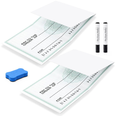Zhehao 2 Pack Big Checks for Presentations Reusable 38 x 15.8 Inch Large