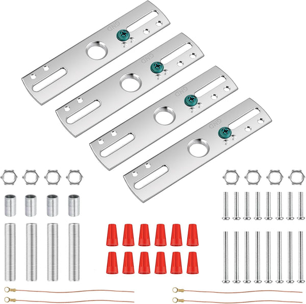 4-Pack 4 inch Light Fixture Mounting Bracket, Universal Lighting Fixture Crossbar Kit
