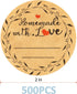 More(2" 500/roll) (brown10) Jam and Jelly Jar Canning Labels for Mason Jars and Round with Lines for Writing- Jar