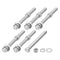 Hex Head Screws Bolts, Nuts, Flat & Lock Washers Kits - 3/8-16x4" Stainless Steel Fully Threaded Set