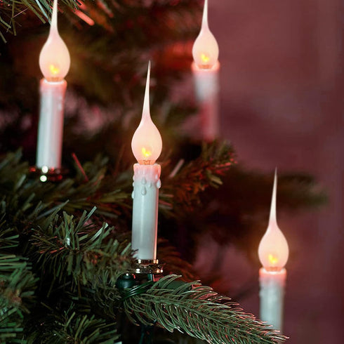 Bulbs, Country Bulbs E12 1Watt, 120 12 Pack Christmas Flicker Flame Candle Light Style Silicone Dipped Flickering